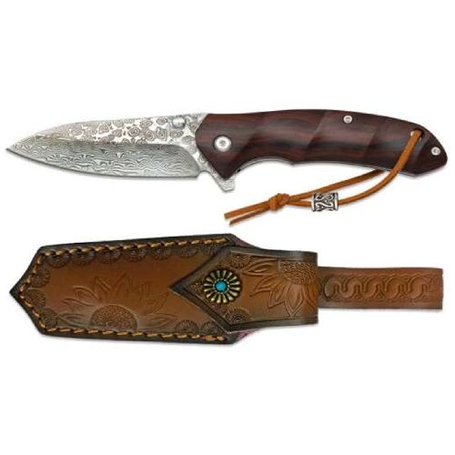 Martinez Albainox Nož Šarene Oštrice + Kožna Futrola, Oštrica 7.4cm