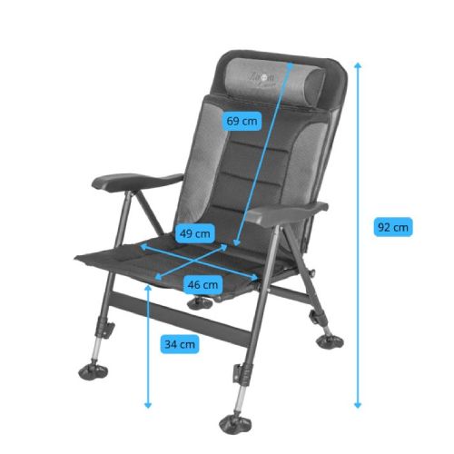CarpZoom Recliner 2in1 Mesh Armchair - Slika 3
