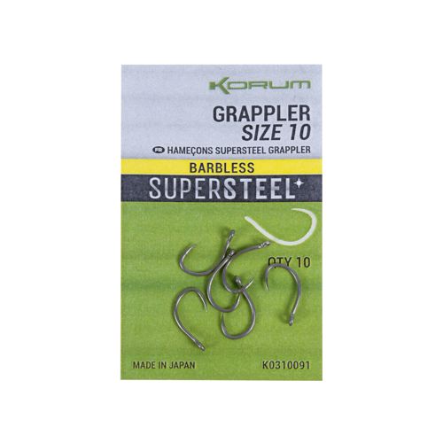 Korum Supersteel Grappler Hooks Barbless