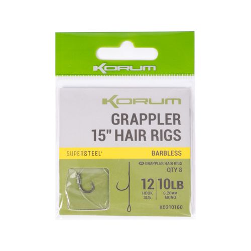 Korum Grappler Hair Rigs Barbless